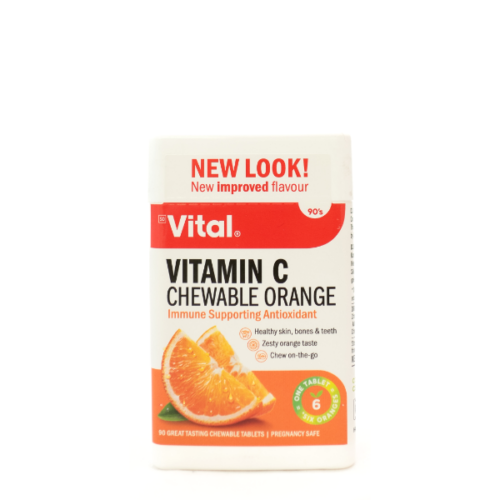 Vital Vitamin C Orange Chew Tabs 100