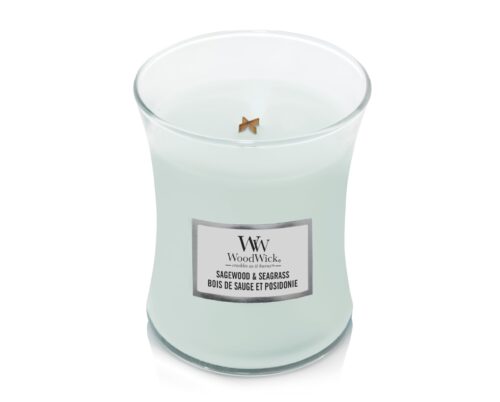 WoodWick Candle - Medium Jar - Sagewood & Seagrass
