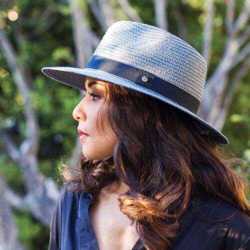 Headwear - Braided Fedora (Petrol Blue)