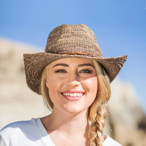 Headwear - Cowboy Raffia (Mushroom)